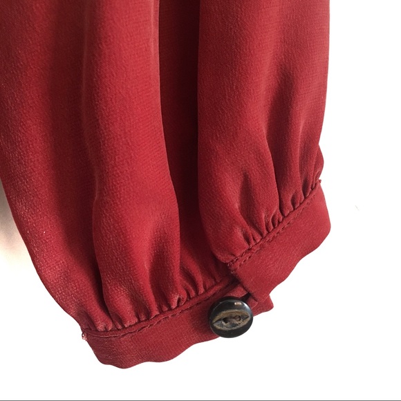 EVER - red asymmetric silk shirt dress - P - Picture 12 of 12